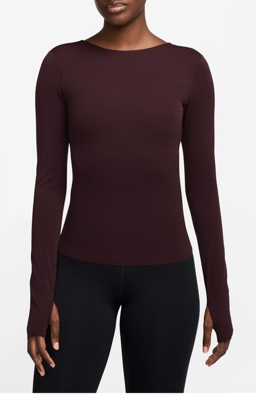 Nike Zenvy Dri-fit Infinasoft Top In Brown