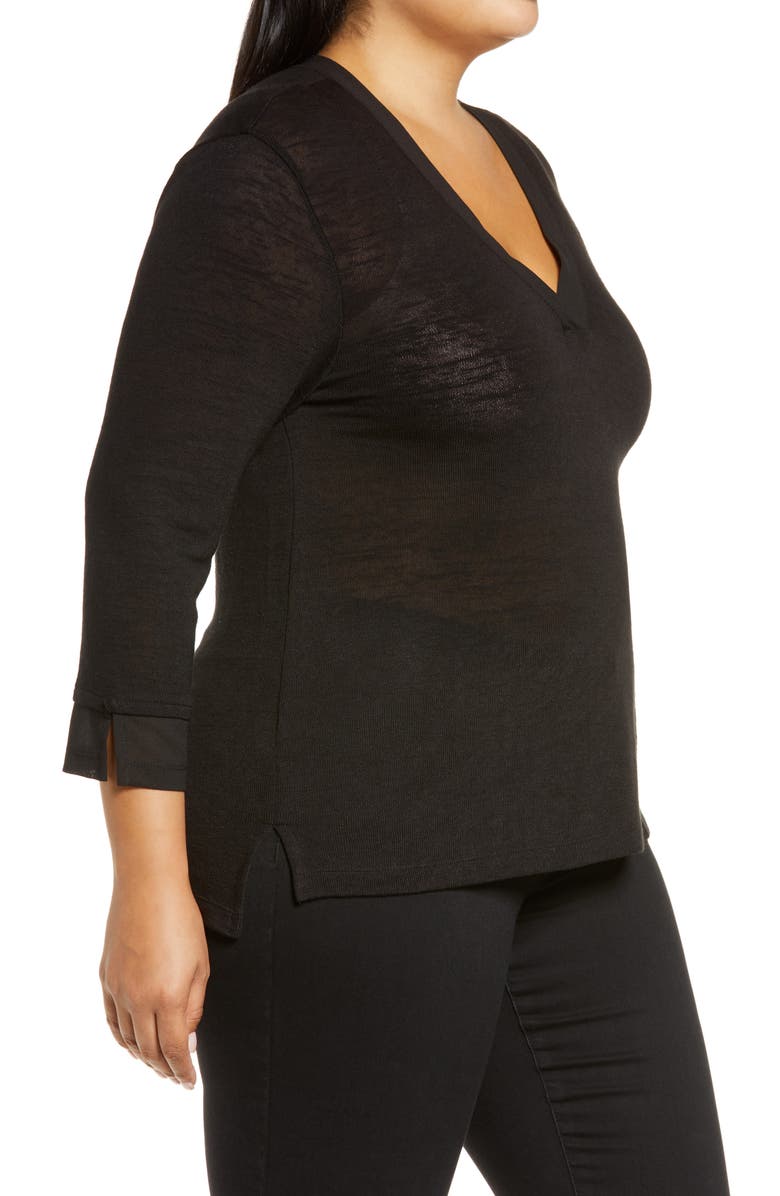 Sanctuary Gina Mix Media Knit Pullover, Alternate, color, 