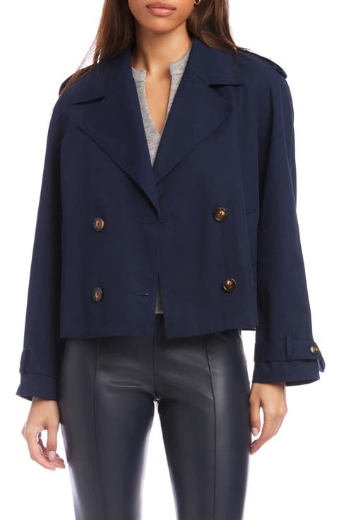 Chelsea Double Breasted Crop Trench Coat