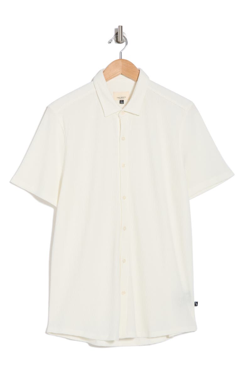 Civil Society Rib Texture Woven Button-Up Shirt, Alternate, color, 