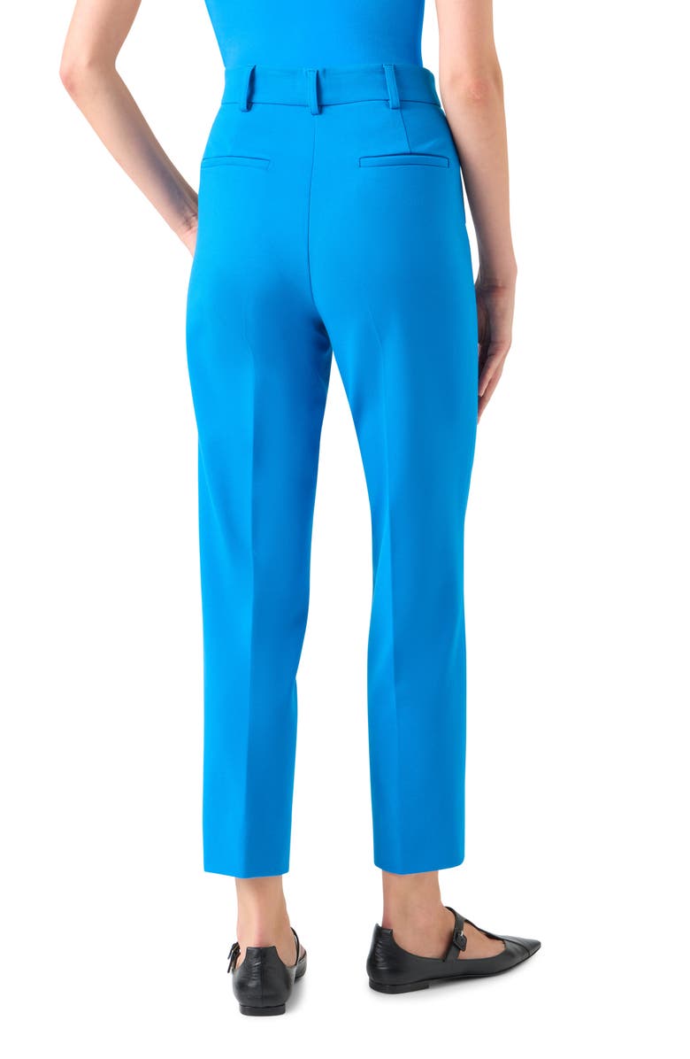 Akris punto Stretch Knit Tailored Ankle Pants, Alternate, color, Cobalt Blue