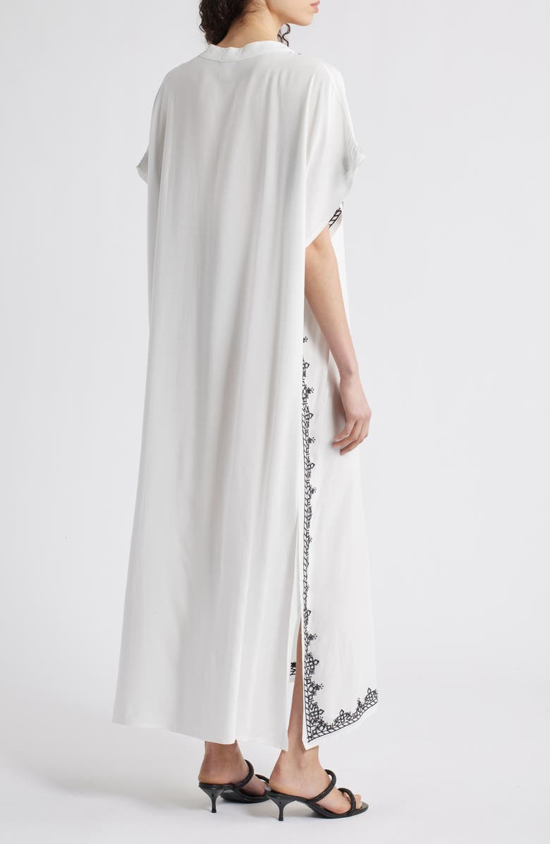 NIKKI LUND Evelina Embroidered Caftan, Alternate, color, White