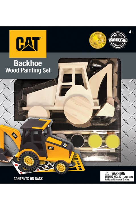 CAT Backhoe Wood Craft & Paint Kit