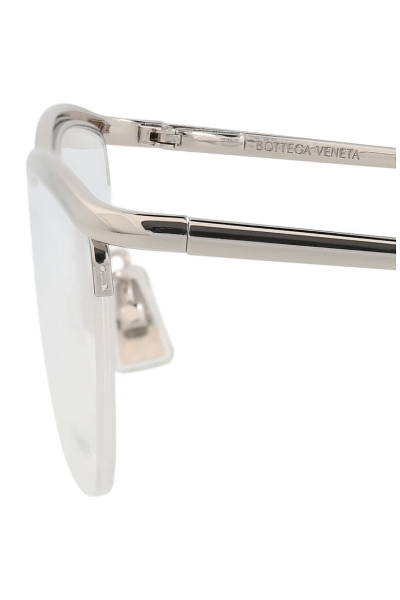 56mm Novelty Square Optical Glasses, Alternate, color, SILVER SILVER TRANSPARENT