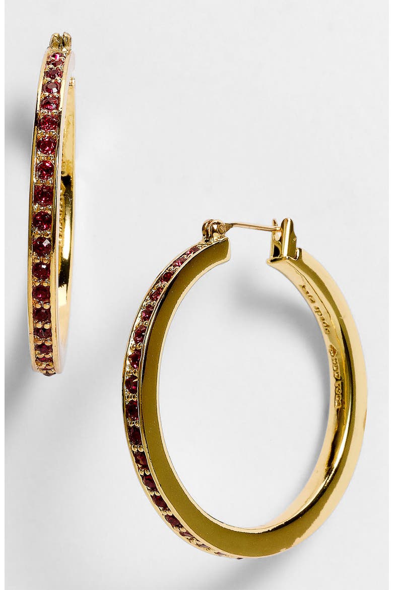 hoop earrings, Main, color, RED/ GOLD