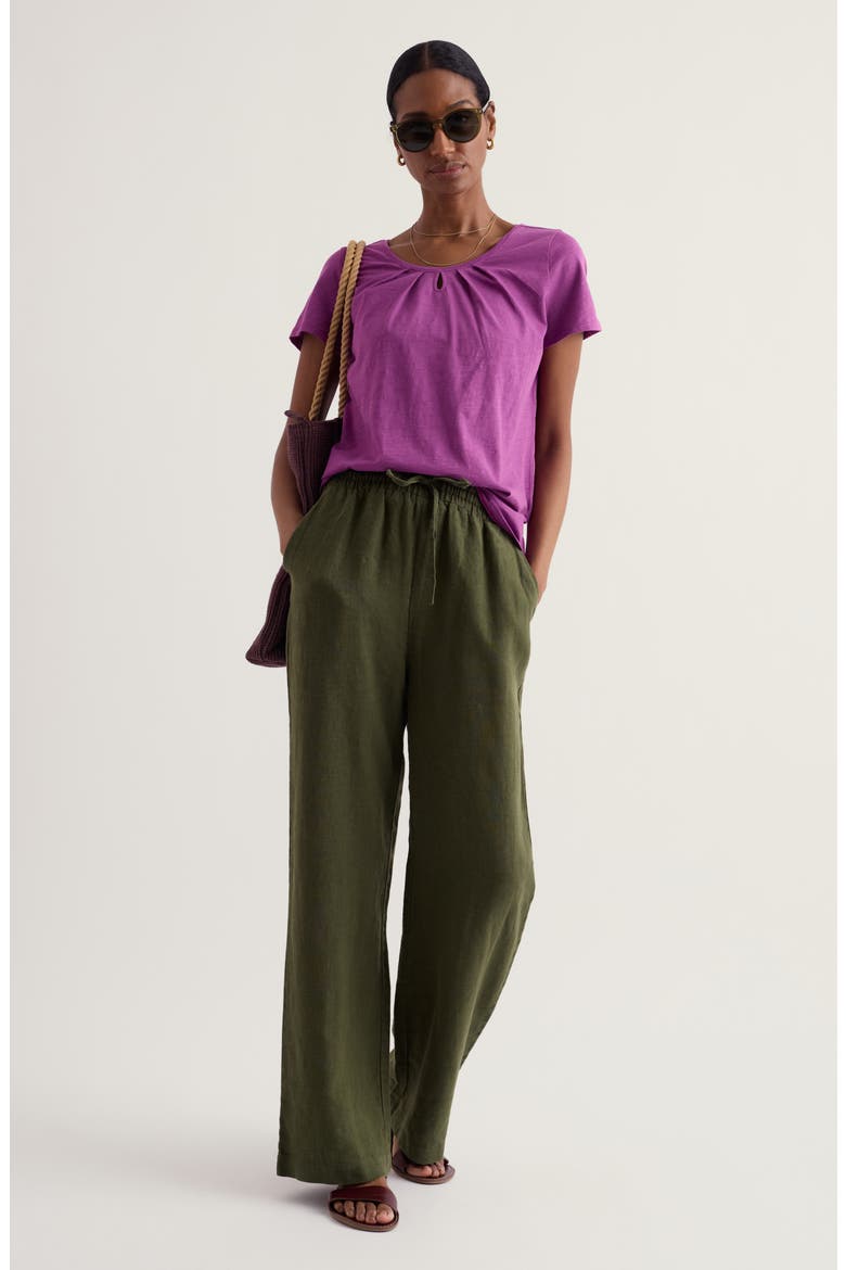 Appletree Keyhole Organic Cotton T-Shirt, Alternate, color, WILD ORCHID