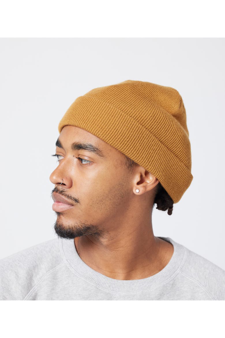 Fitted Cuff Beanie, Alternate, color, Turmeric