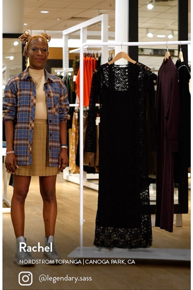 Lace Overlay Long Sleeve Dress video