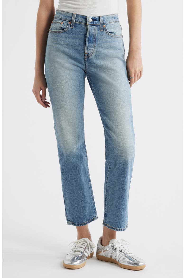 Wedgie High Waist Straight Leg Jeans, Main, color, PATINA FOREVER WEDGIE