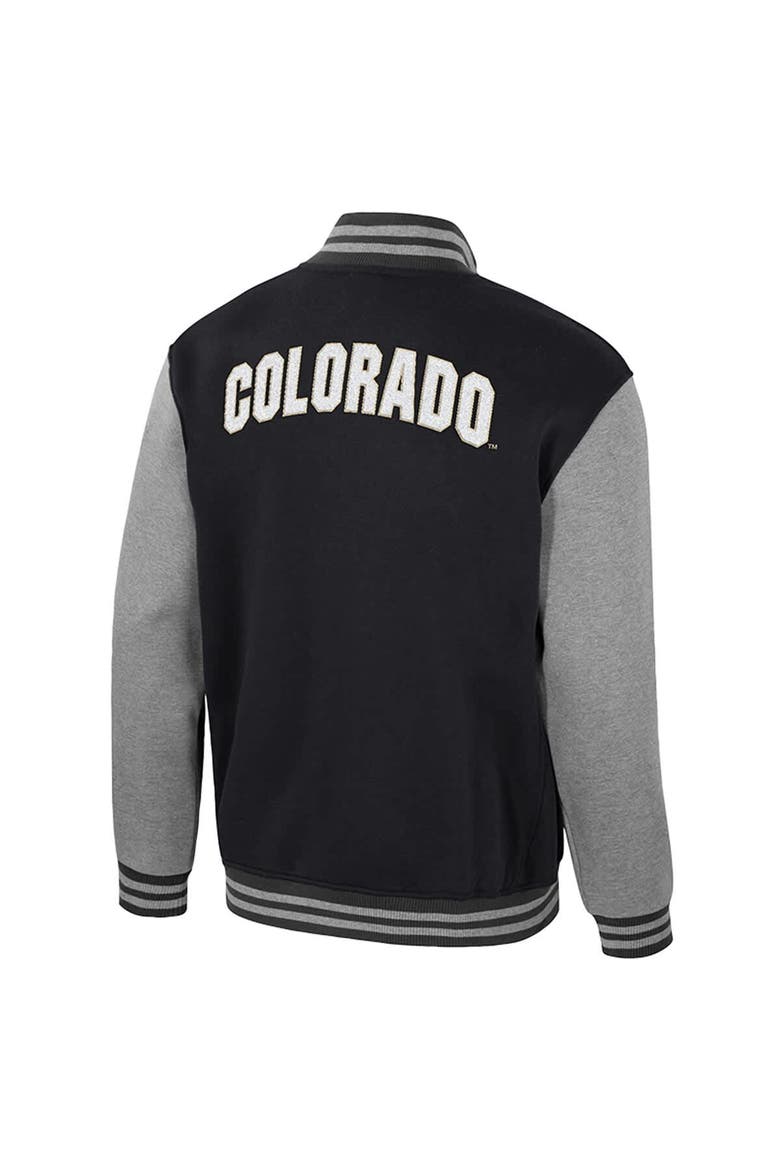 Men's Colosseum Black Colorado Buffaloes Ambi-Turner Full-Zip Varsity Jacket, Alternate, color, Black