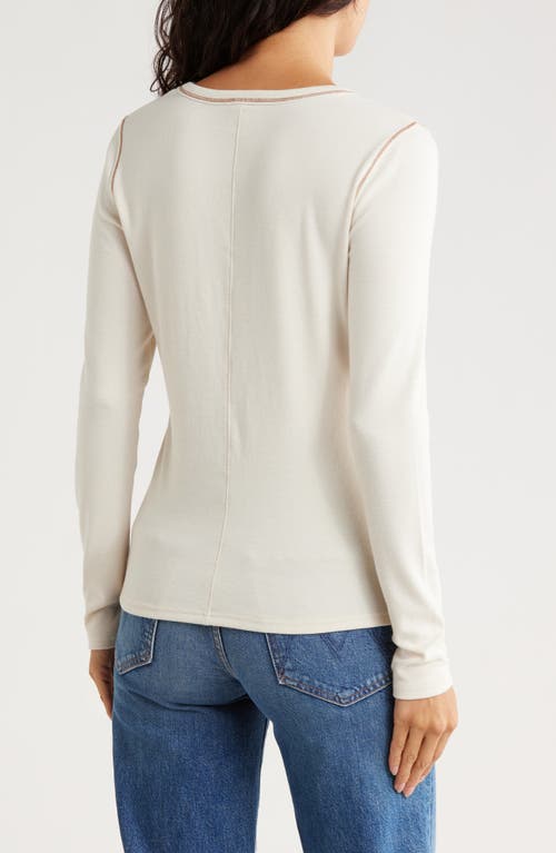 Melrose And Market Exposed Seam Long Sleeve T-shirt In Multi