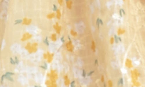 Lush Tie Front Eyelet Top In Yellow