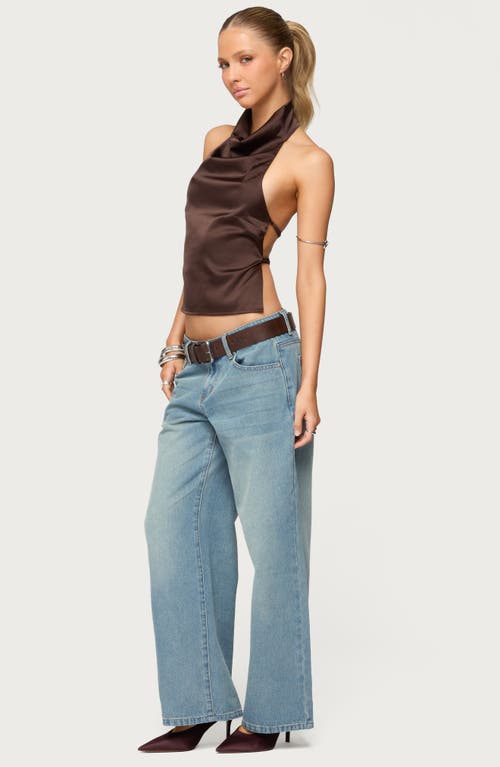 Edikted Raelynn Wide Leg Jeans In Blue