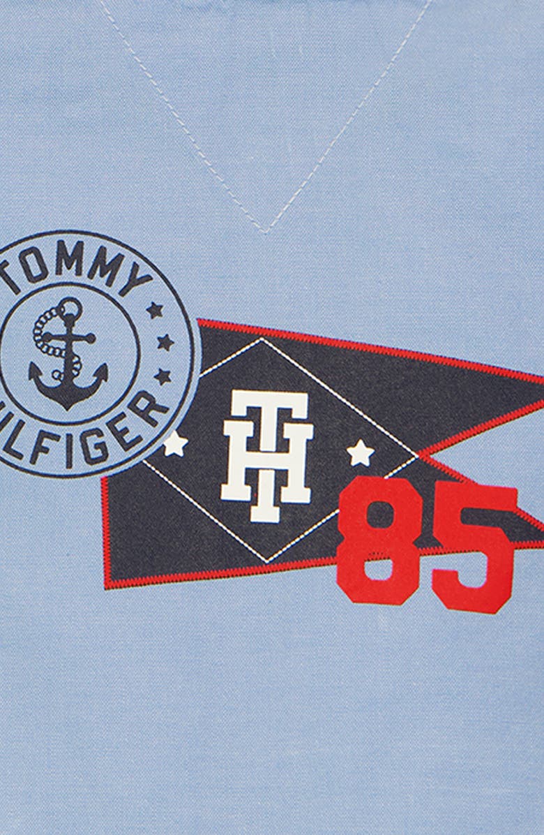 Tommy Hilfiger Logo Short Sleeve Button-Up Shirt & Shorts Set, Alternate, color, Blue