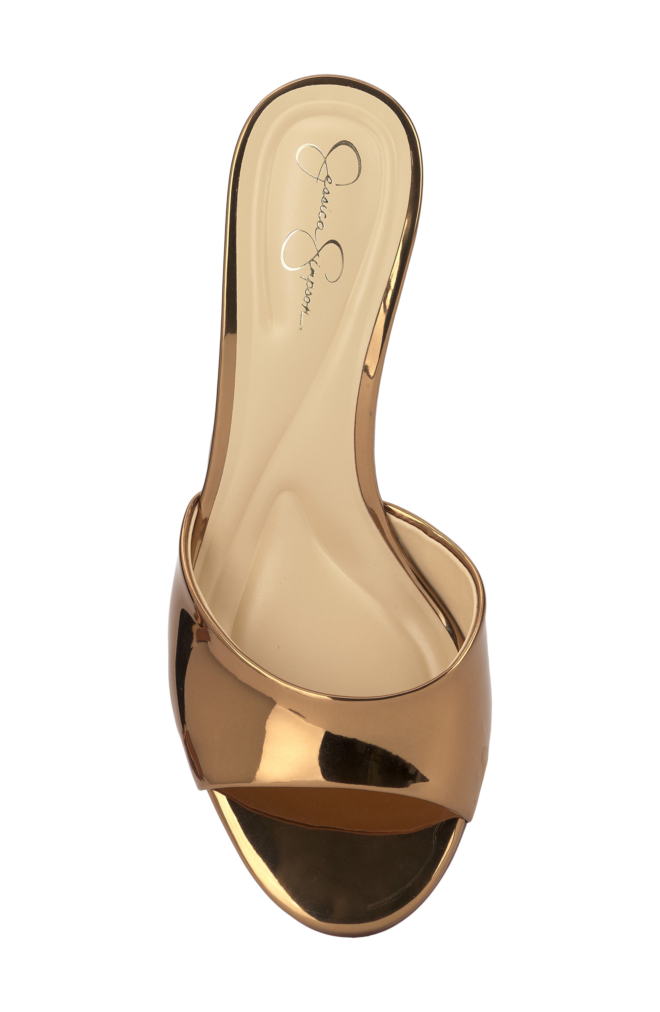 Bolir Wedge Slide Sandal, Alternate, color, BRONZE