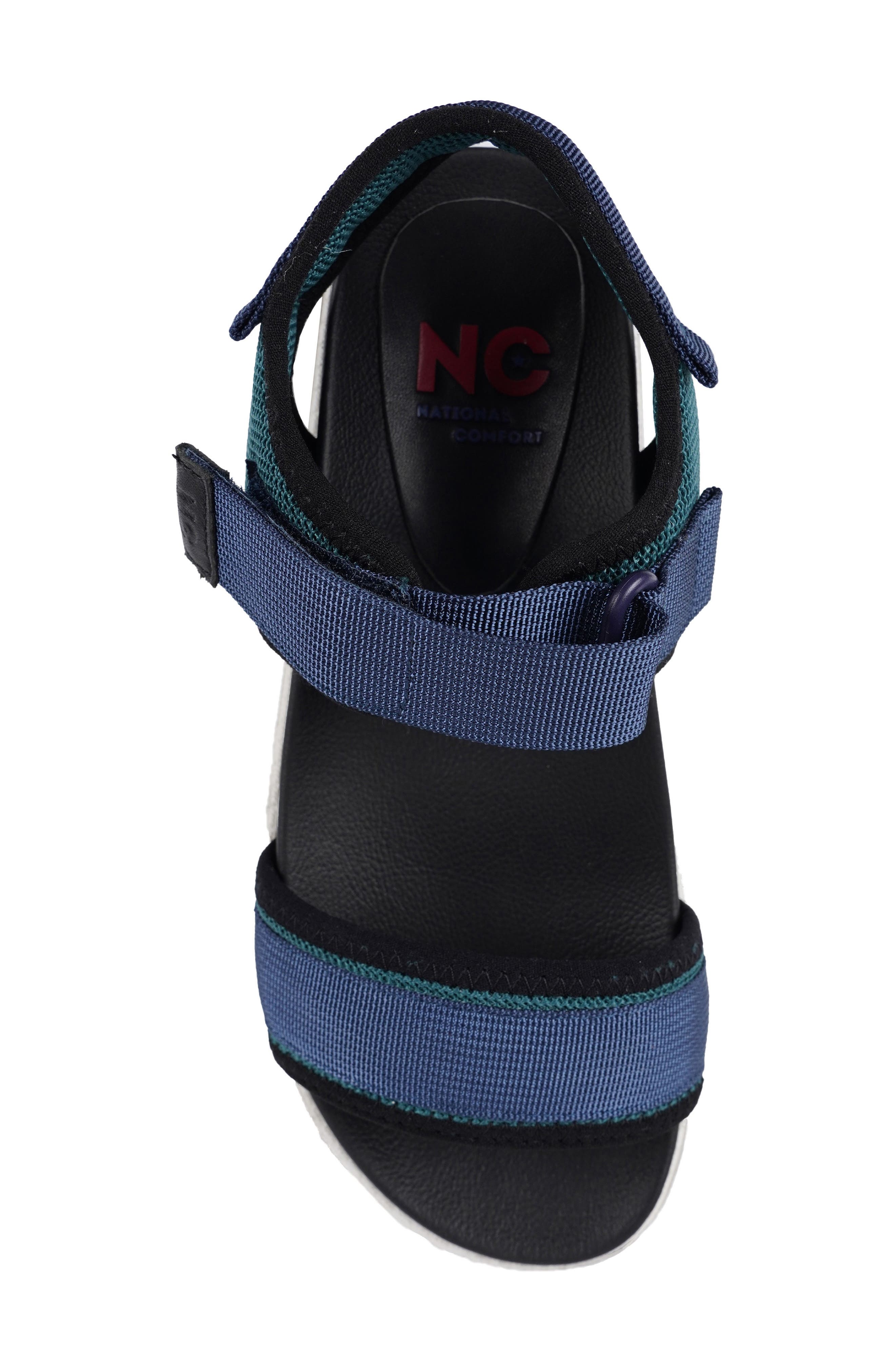 Shadoww Platform Sandal, Alternate, color, BLACK BLUE