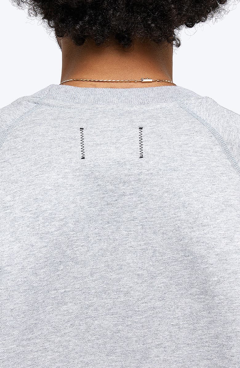 Reigning Champ Midweight Terry Relaxed Crewneck Sweatshirt, Alternate, color, Heather Gy