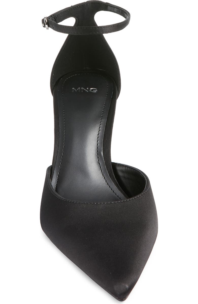 MANGO Satin Court Pump, Alternate, color, Black