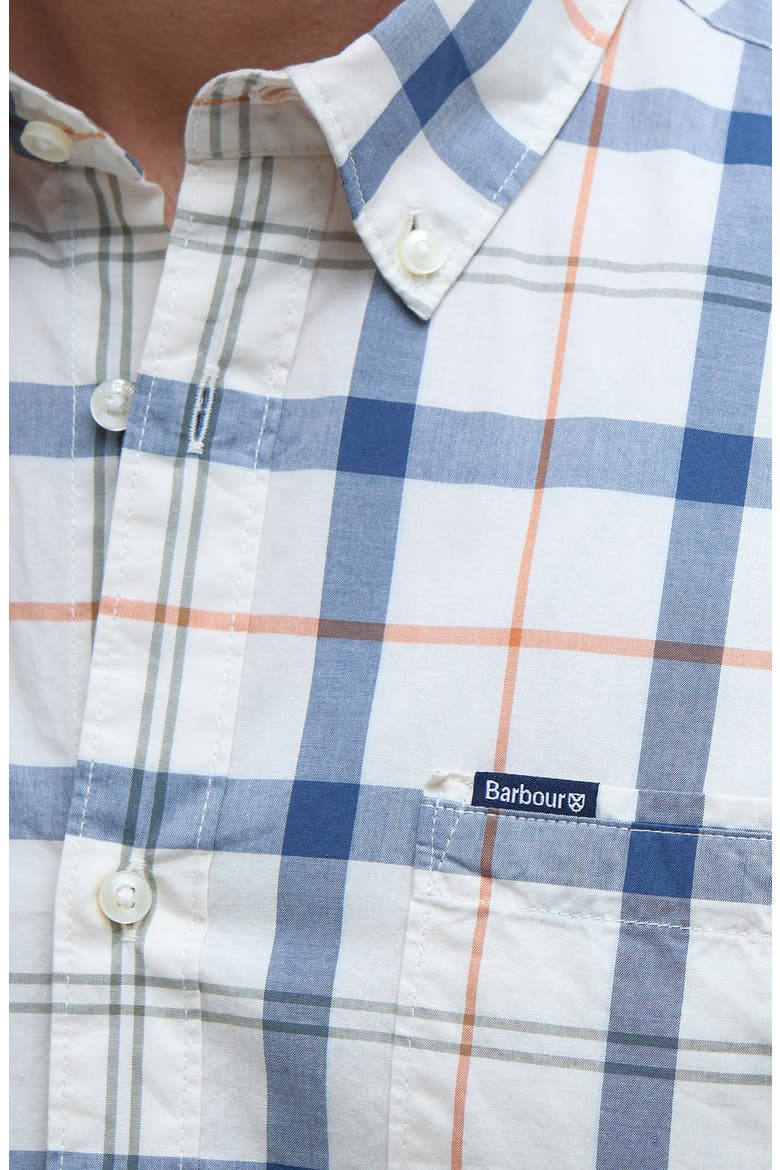 Rawley Tailored Fit Plaid Cotton Button-Down Shirt, Alternate, color, SEA HAZE TARTAN