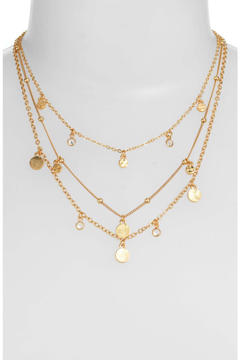 Multistrand Necklace, Alternate, color, GOLD