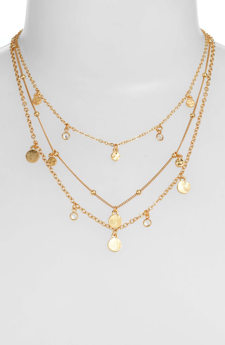 Ettika Multistrand Necklace, Alternate, color, Gold