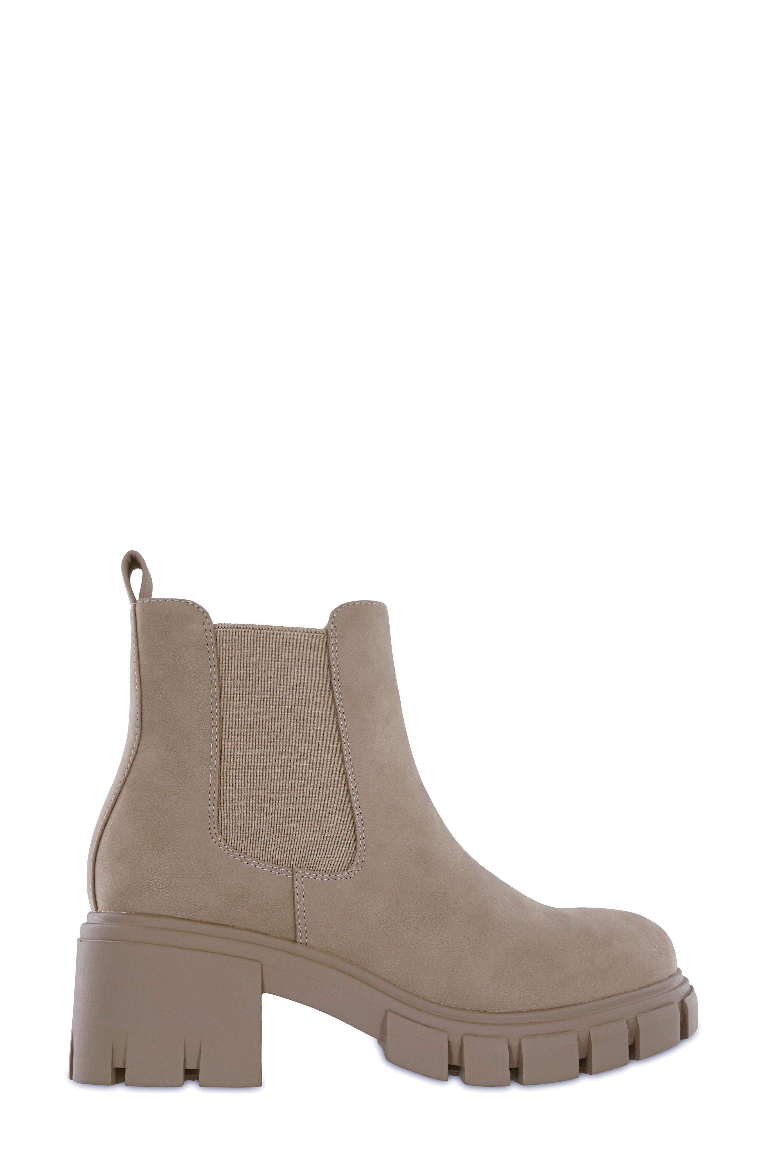 MIA Ivy Lug Sole Chelsea Boot, Alternate, color, Stone Brus