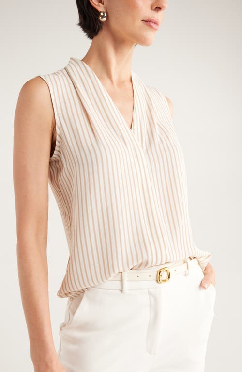 Nordstrom Rack V-neck Sleeveless Woven Shell Top In White