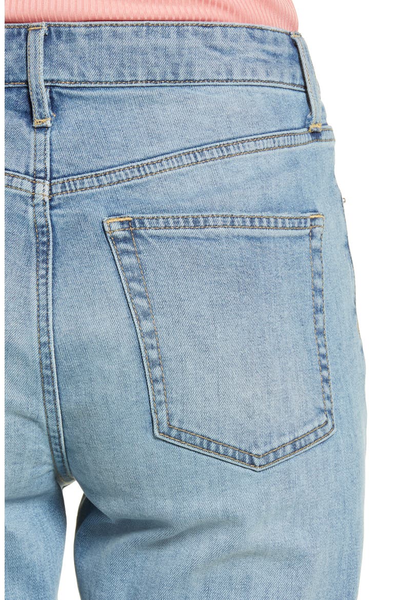 High Waist Girlfriend Jeans, Alternate, color, VINTAGE MEDIUM WASH