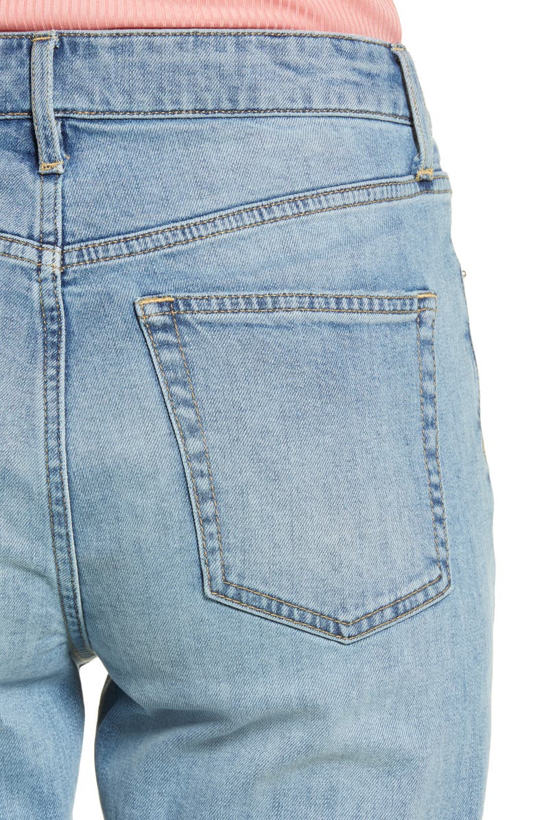 Rachel Parcell High Waist Girlfriend Jeans, Alternate, color,