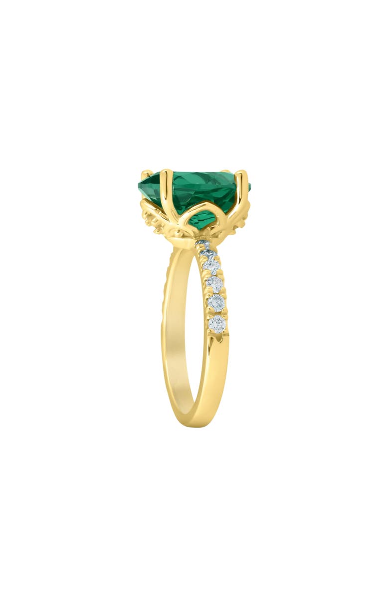 Bliss Diamond Emerald & Diamond 3/8 ct Ring 14k Gold Lab Grown, Alternate, color, 14K Yellow Gold