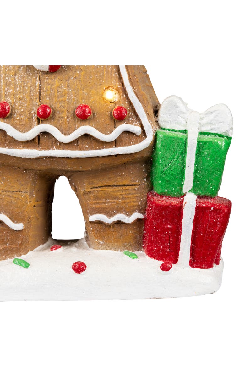 Northlight Lighted Gingerbread Cookie Girl Christmas Decoration - 14.5", Alternate, color, Brown