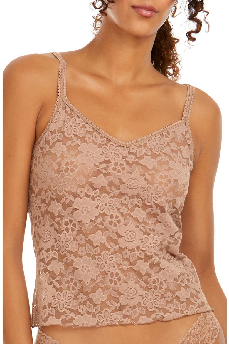 Daily Lace Sheer Camisole, Main, color, TAUPE