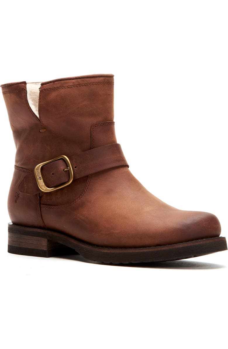 Frye Veronica Genuine Shearling Lined Bootie, Main, color,