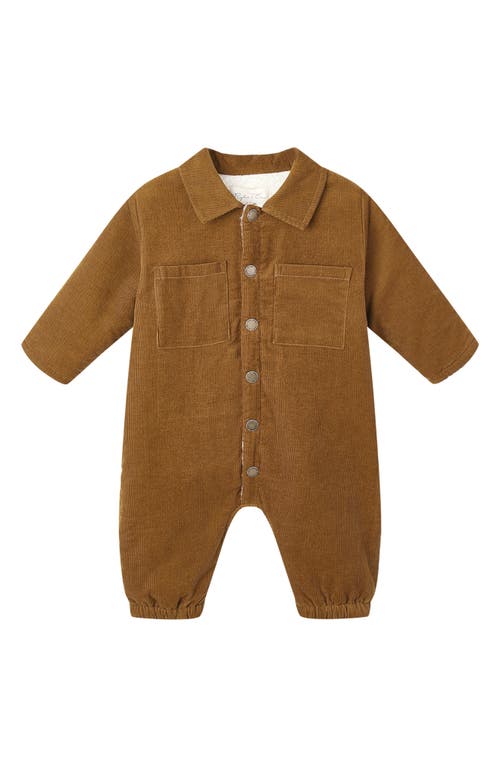 Rylee + Cru Golden Corduroy Jumpsuit In Brown