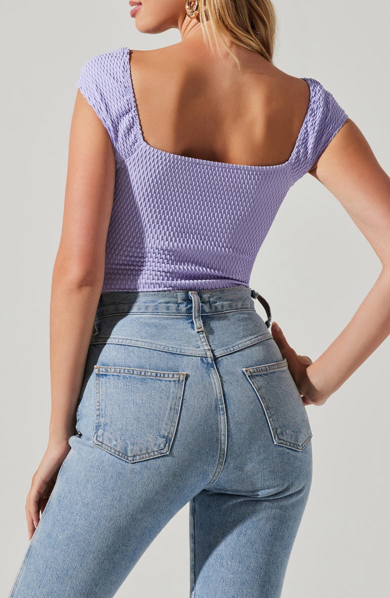 ASTR the Label Ninette Textured Bodysuit, Alternate, color, Lilac