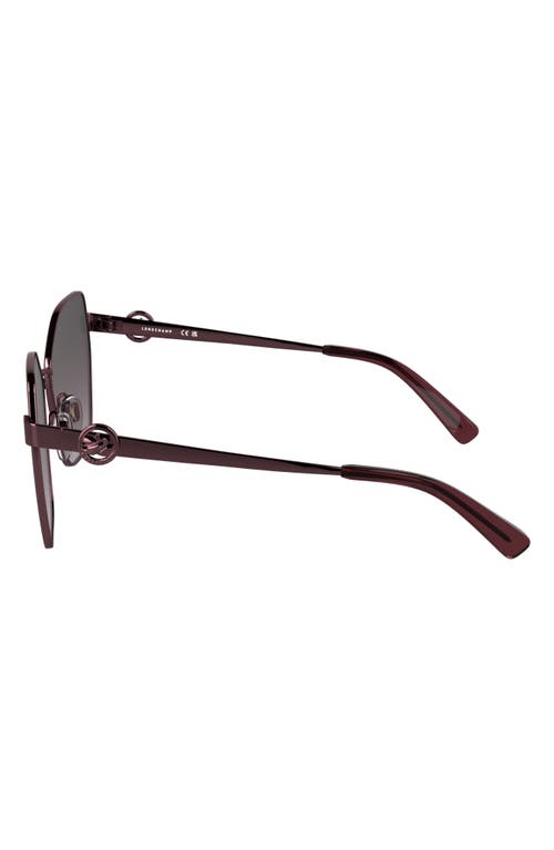 Longchamp 58mm Gradient Square Sunglasses In Burgundy