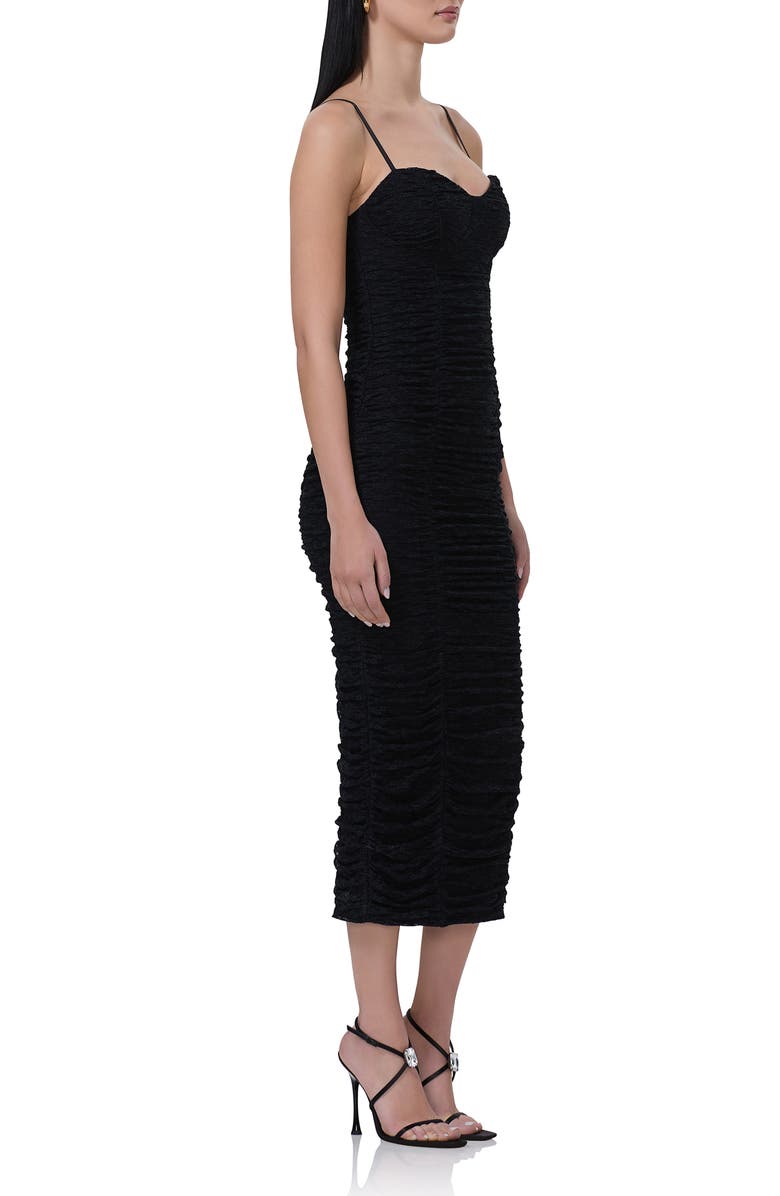 AFRM Tosca Ruched Lace Midi Dress, Alternate, color,