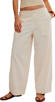 Free People Demi Wide Leg Linen Blend Pants