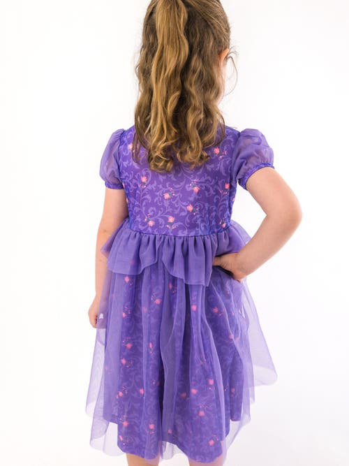 Rufflebutts Princess Dress-up Puff Sleeve Nightgown In Purple