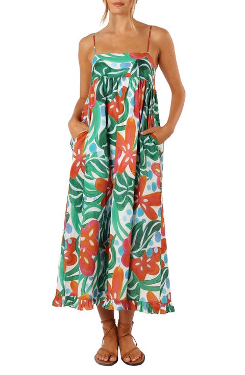 Miuccia Floral Cotton Maxi Sundress