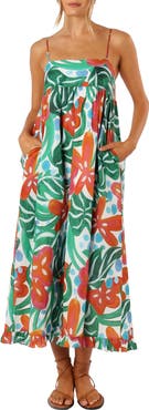 Petal & Pup Miuccia Floral Cotton Maxi Sundress