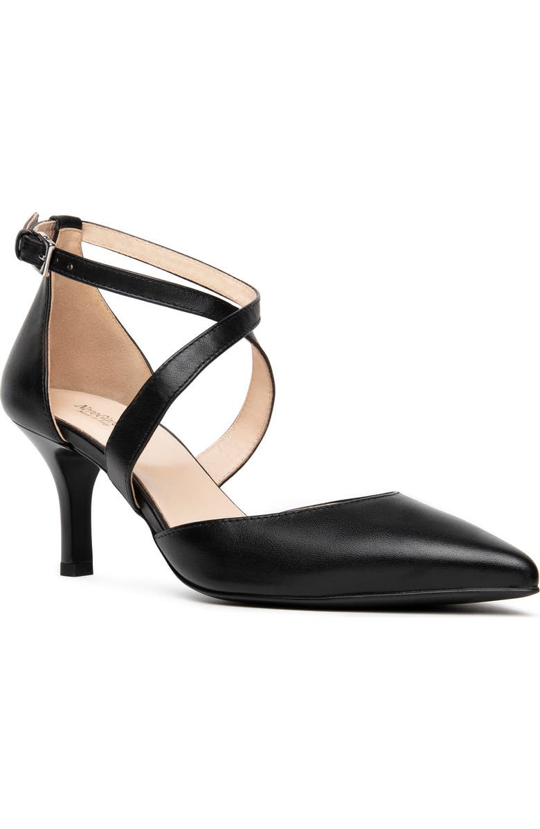 NeroGiardini Crisscross Strap Pointed Toe Pump, Main, color,