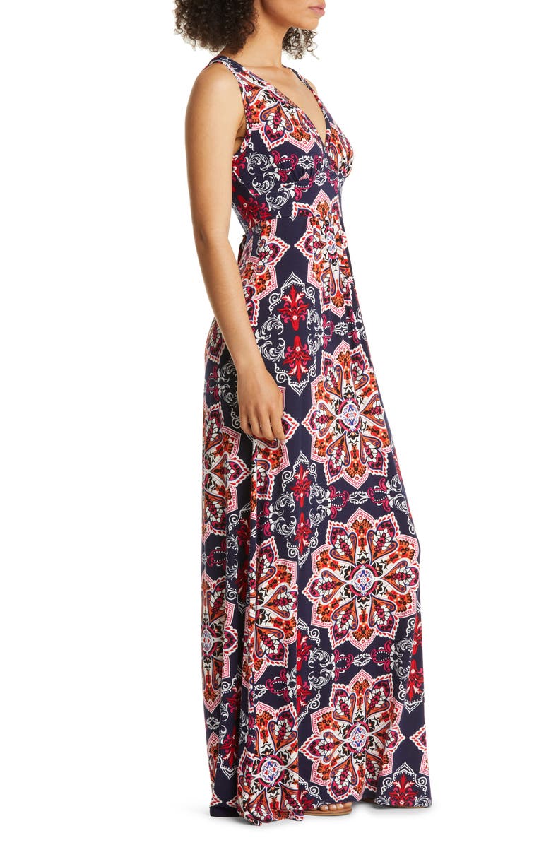 Loveappella Empire Waist Jersey Maxi Dress, Alternate, color,