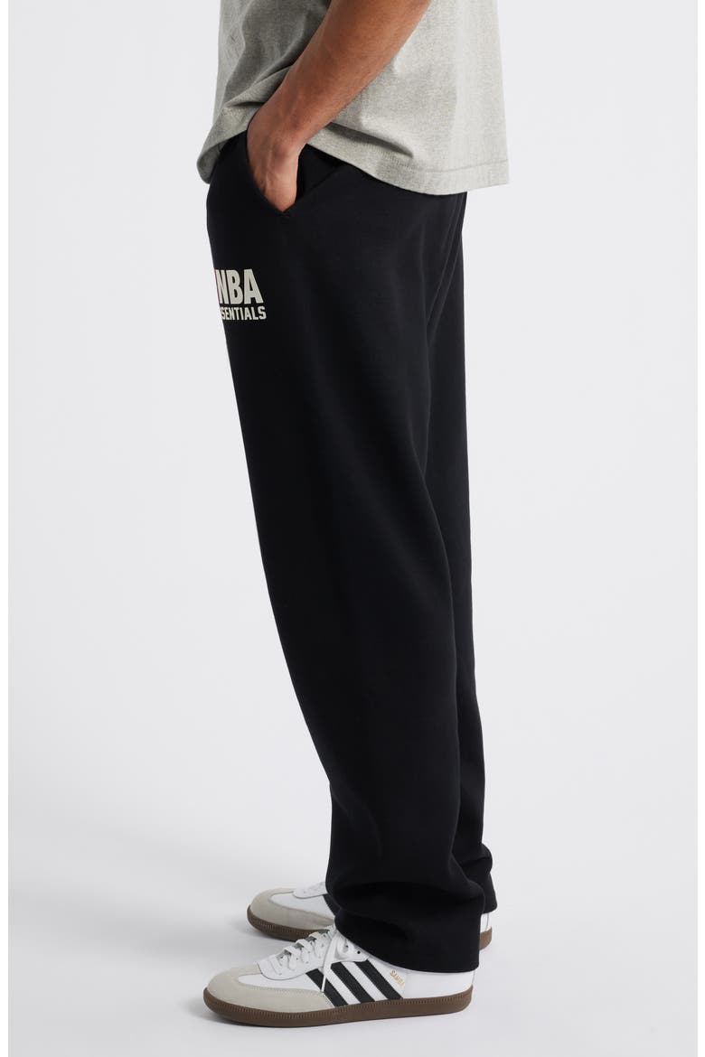 x NBA Relaxed Cotton Blend Fleece Sweatpants, Alternate, color, BLACK