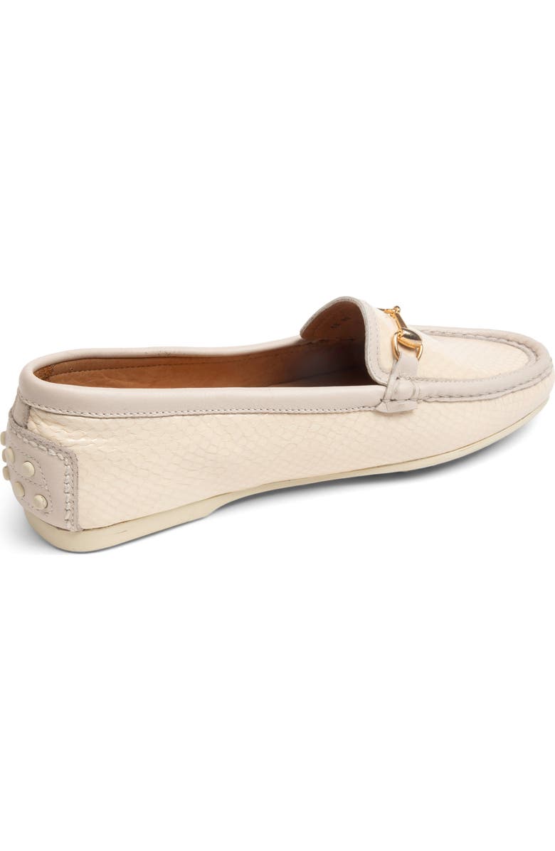 patricia green Finn Driving Shoe, Alternate, color, Cream Snake Leather