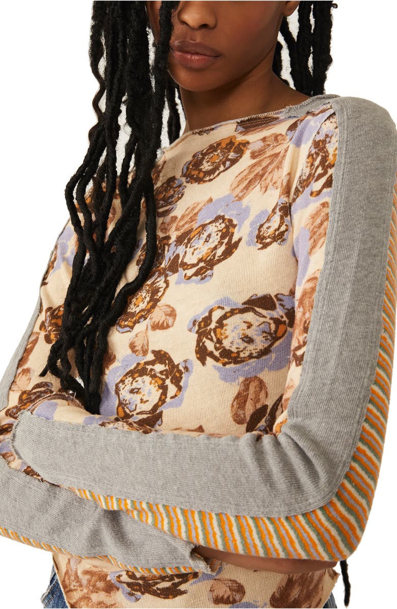 Free People Mash Up Long Sleeve T-Shirt, Alternate, color, 