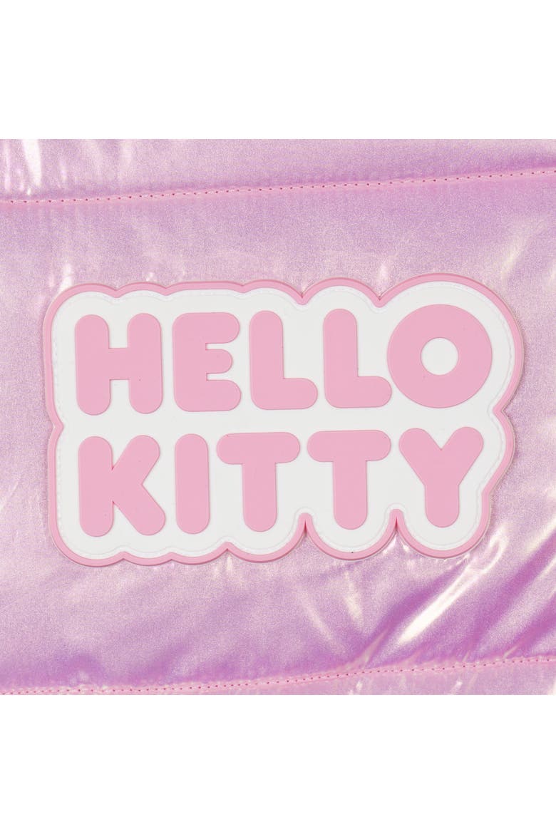 Hooded Puffer Coat, Alternate, color, Hello Kitty Pink