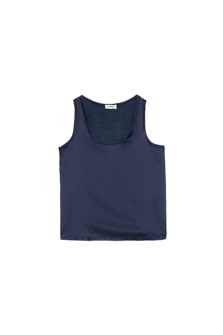 Viscose And Silk Top, Alternate, color, Blue