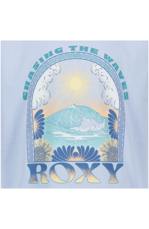 Roxy Kids' Chasing Waves Oversize Graphic T-shirt In Blue