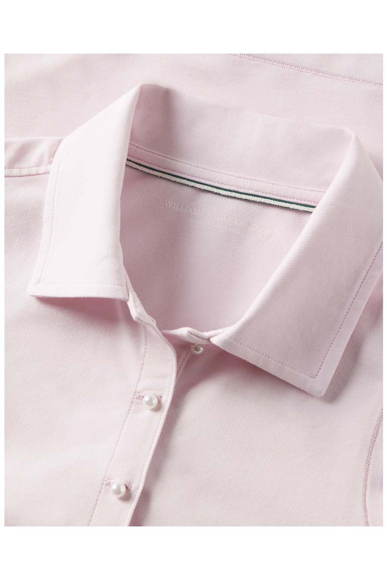 Val Sleeveless Polo with Imitation Pearl Buttons, Alternate, color, PETAL PINK